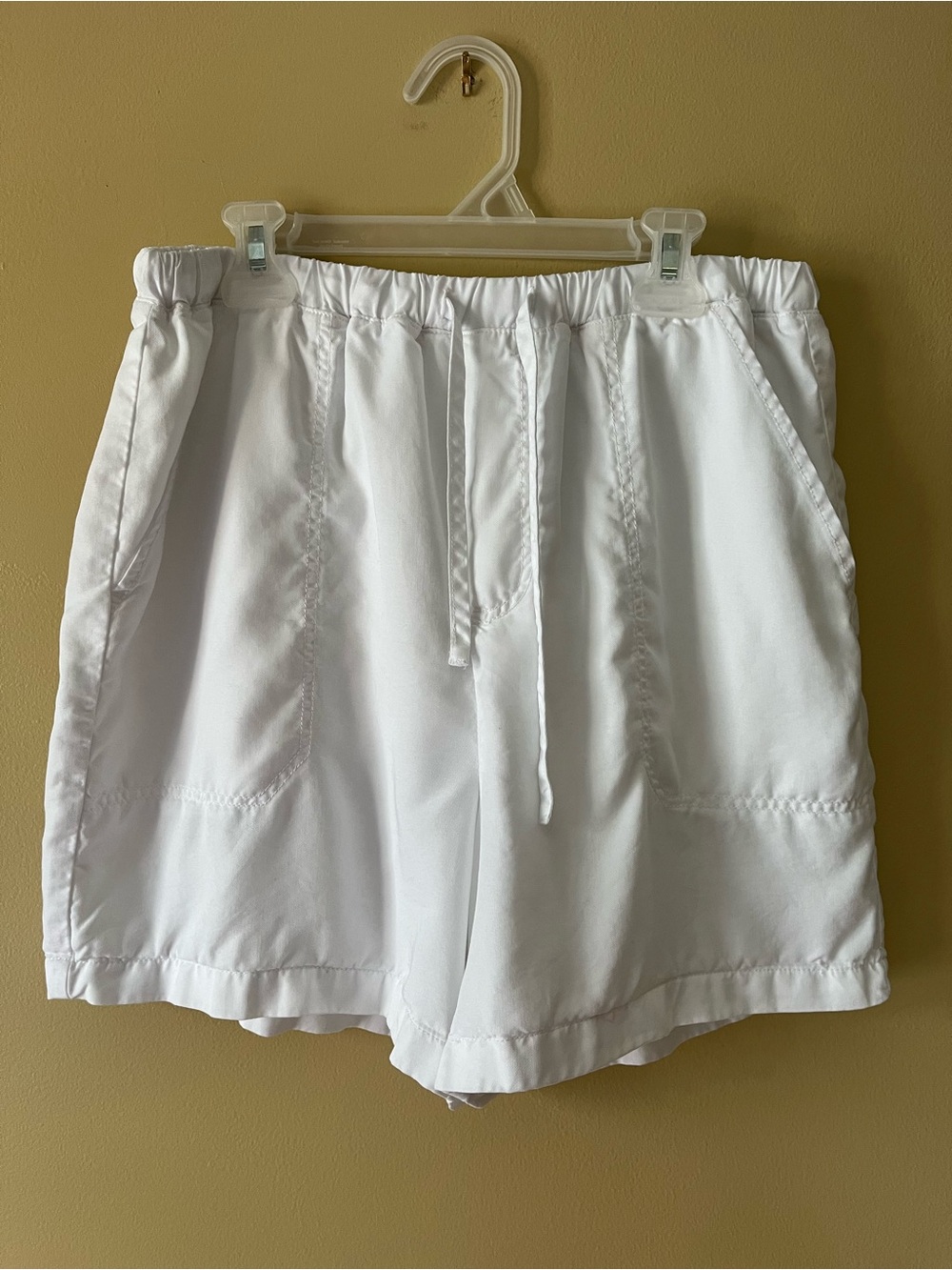 Splendid White High-Waist Drawstring Shorts